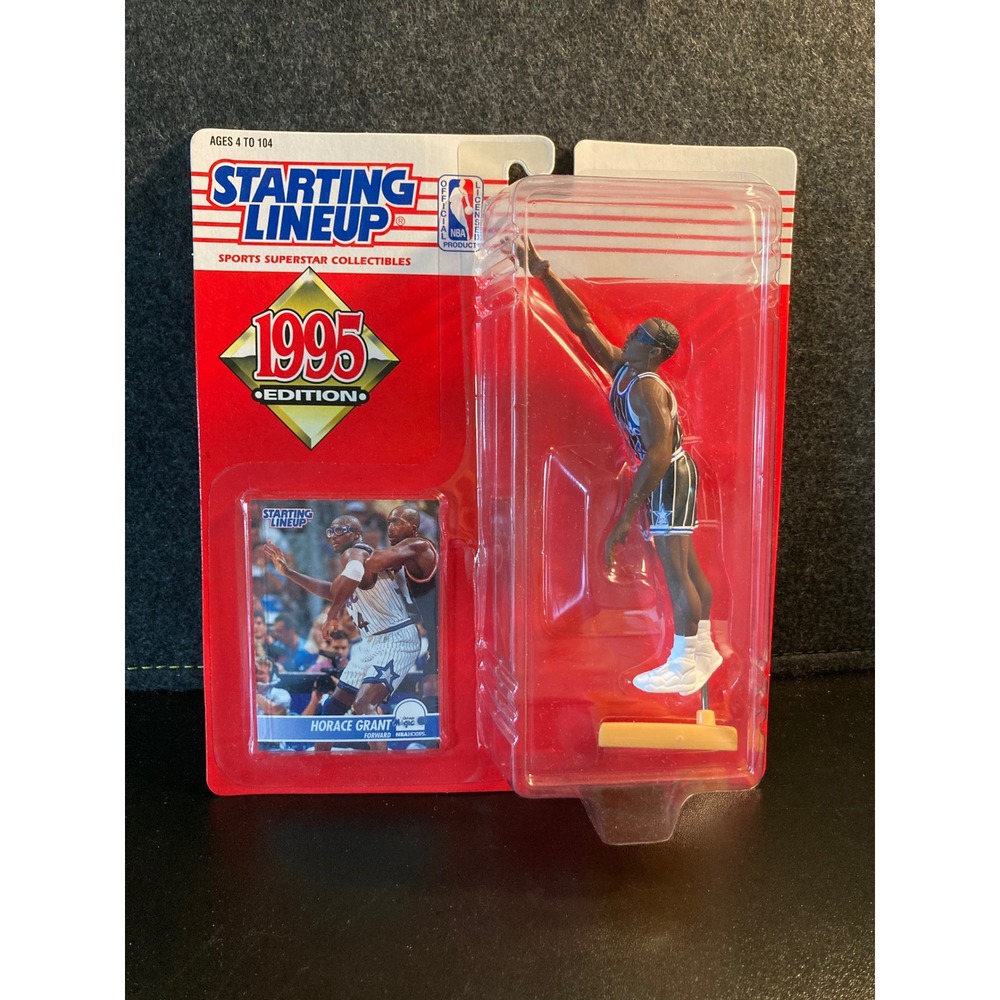1995 Kenner Starting Lineup Horace Grant Orlando Magic Figure NBA Hoops Card NEW
